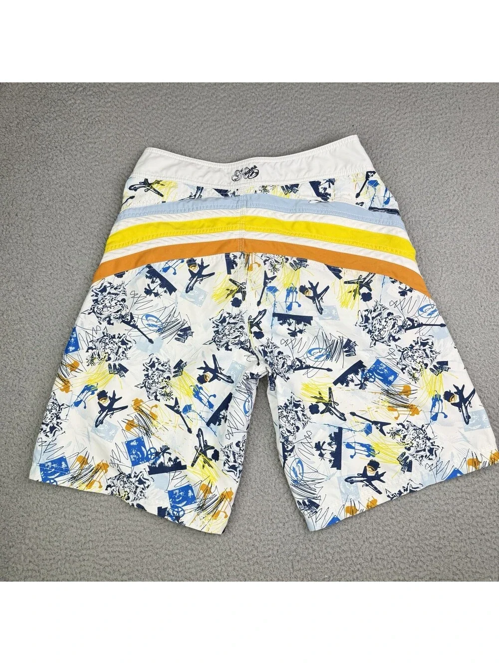Vintage Kirra Board Shorts Size 31 Y2K 90s 10” Drawstring Surf Skate